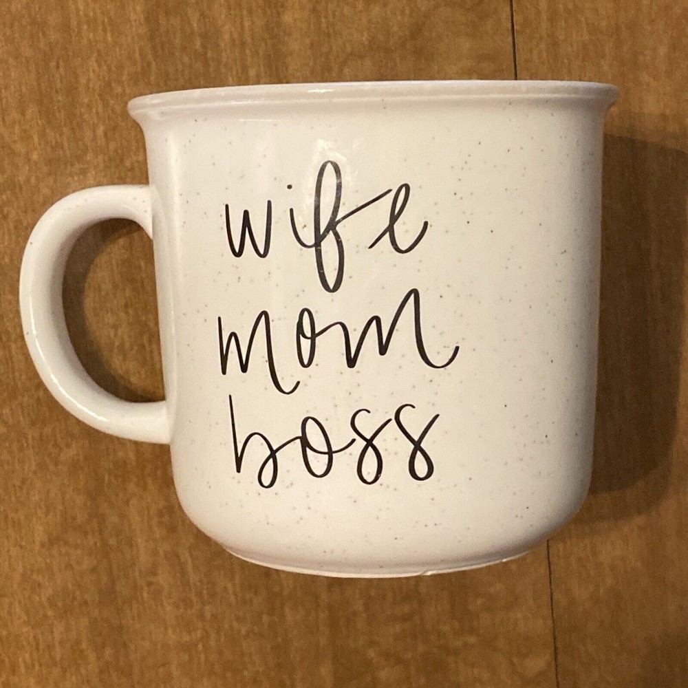 Sweet Water Decor White Mug Wife Mom Boss   Quote Female Entrepreneur